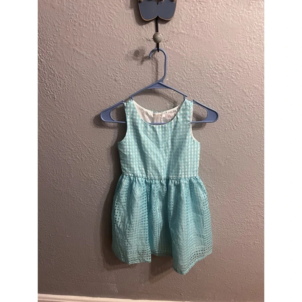 Girls children's place Blue Plaid‎ dress sleeveless Size 6X/7